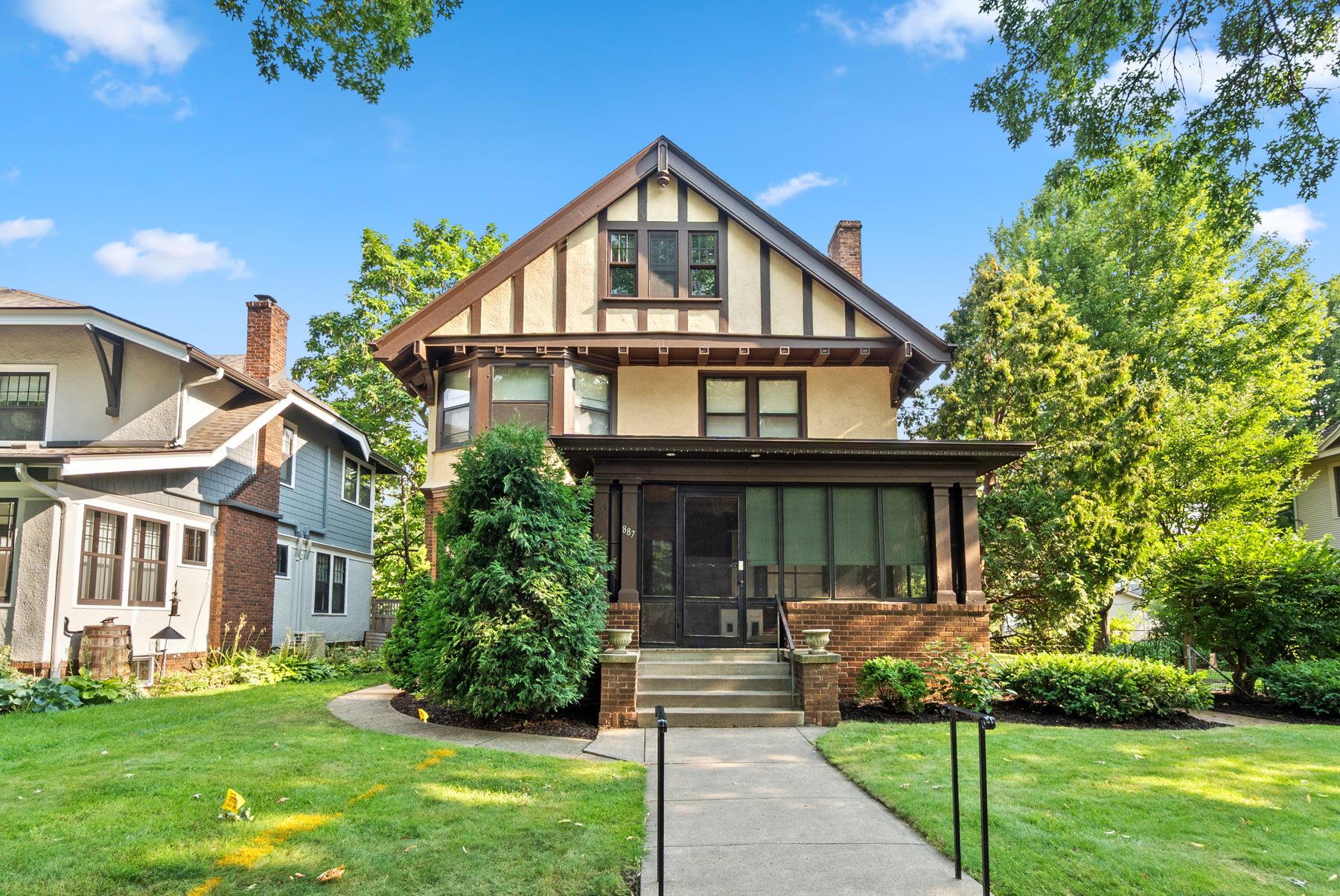 A Tudor home in morning light